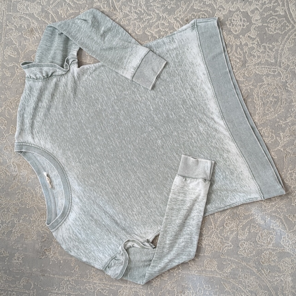 Jane and Delancey Distressed Ruffle Knit Top